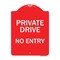 Signmission Private Drive No Entry Heavy-Gauge Aluminum Architectural Sign, 24" x 18", RW-1824-9784 A-DES-RW-1824-9784 - alternate 1
